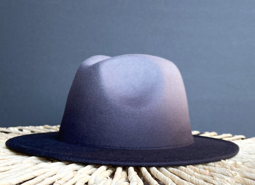 Gray & Black Ombre Fedora Hat