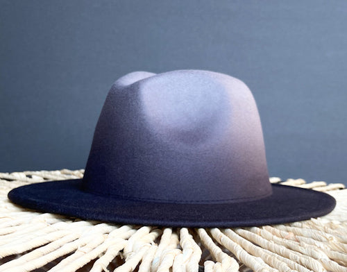 Gray & Black Ombre Fedora Hat