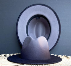 Gray & Black Ombre Fedora Hat