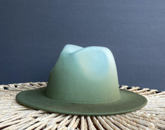 Mint Green Ombré Fedora