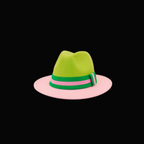 Green and Pink Fedora