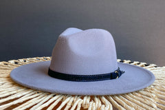 Grey XL Fedora