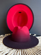 Red Ombré Fedora XL